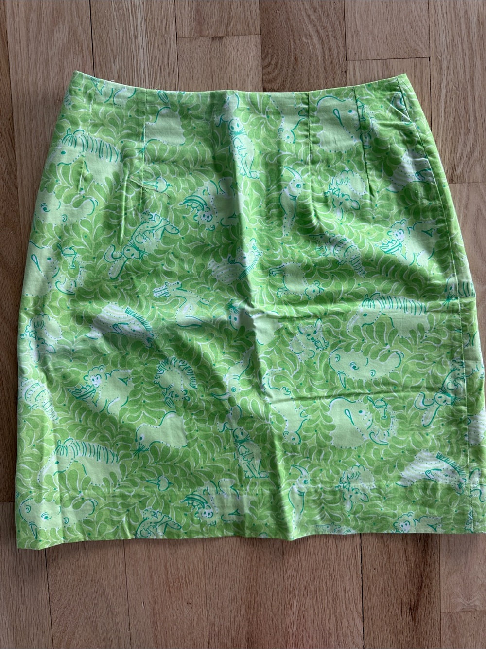 Lilly Pulitzer Lime Green Printed Mini Skirt
